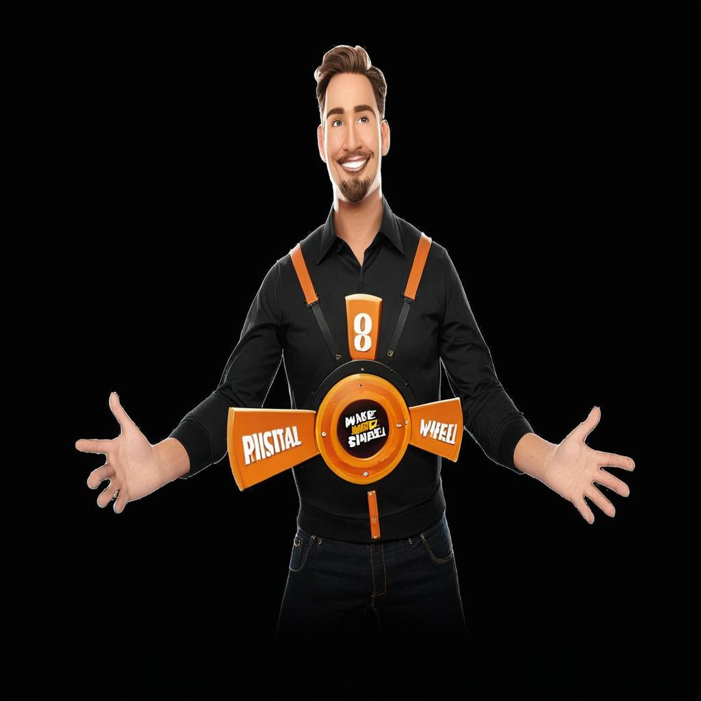 make a spin the wheel event including these two photos
