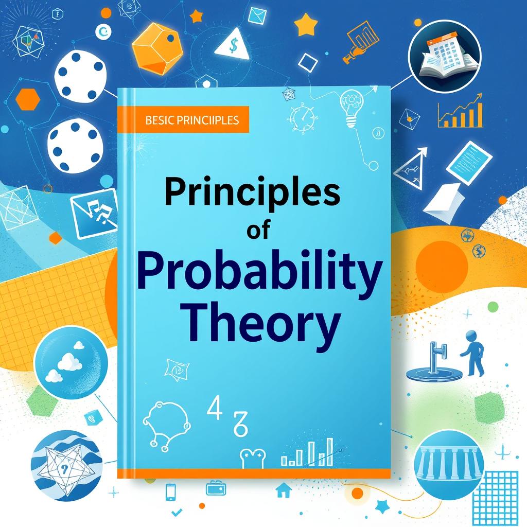 A booklet cover design showcasing the basic principles of probability theory