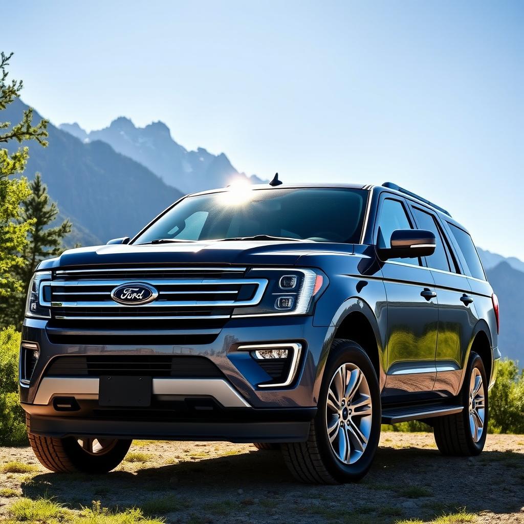 A stunning Ford Expedition parked in a scenic outdoor setting, showcasing its sleek lines and muscular build