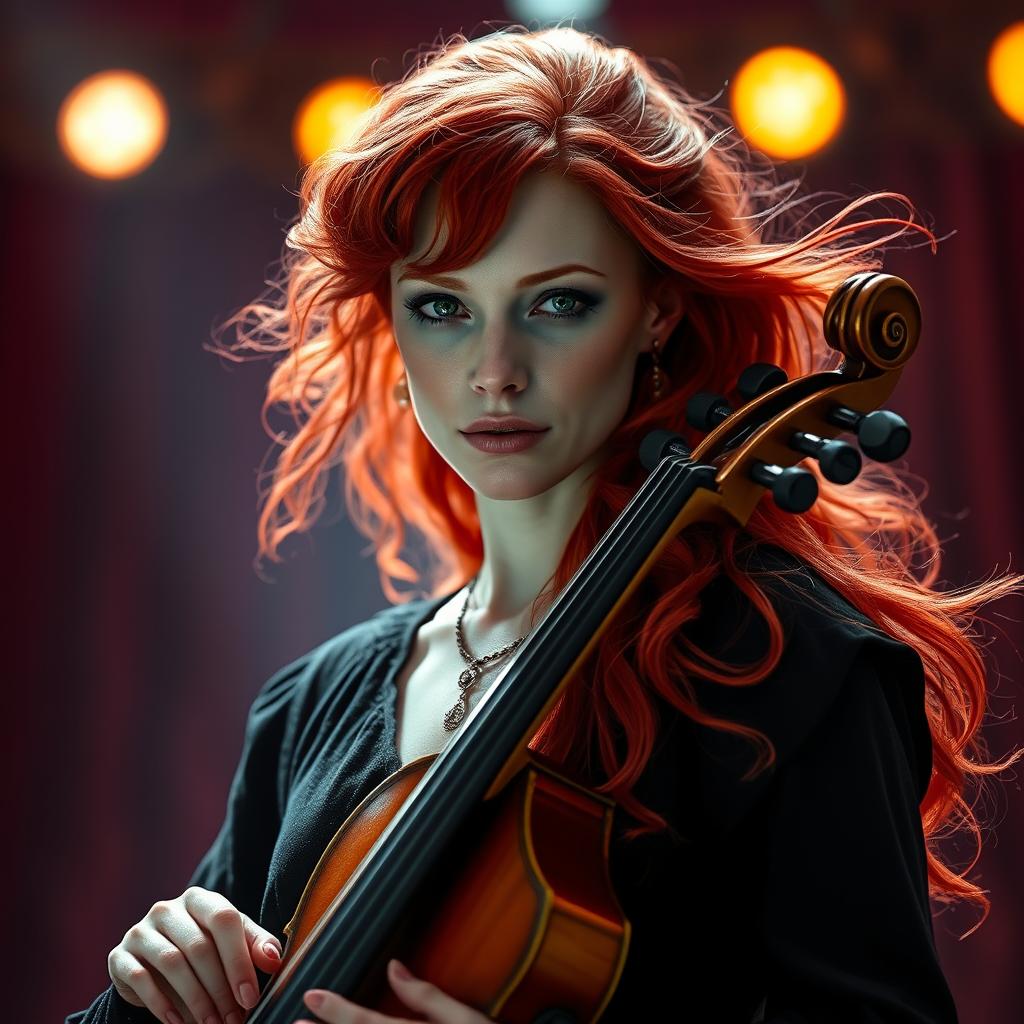 An Aasimar bard, approximately 120 years old, exuding an ethereal charm and charisma
