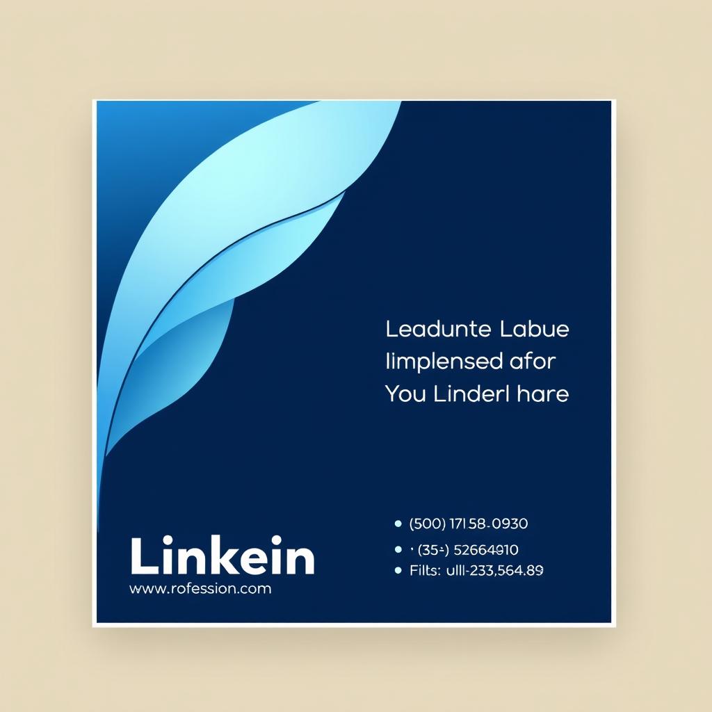 A professional banner for LinkedIn featuring a modern design with a subtle gradient background transitioning from dark blue to light blue