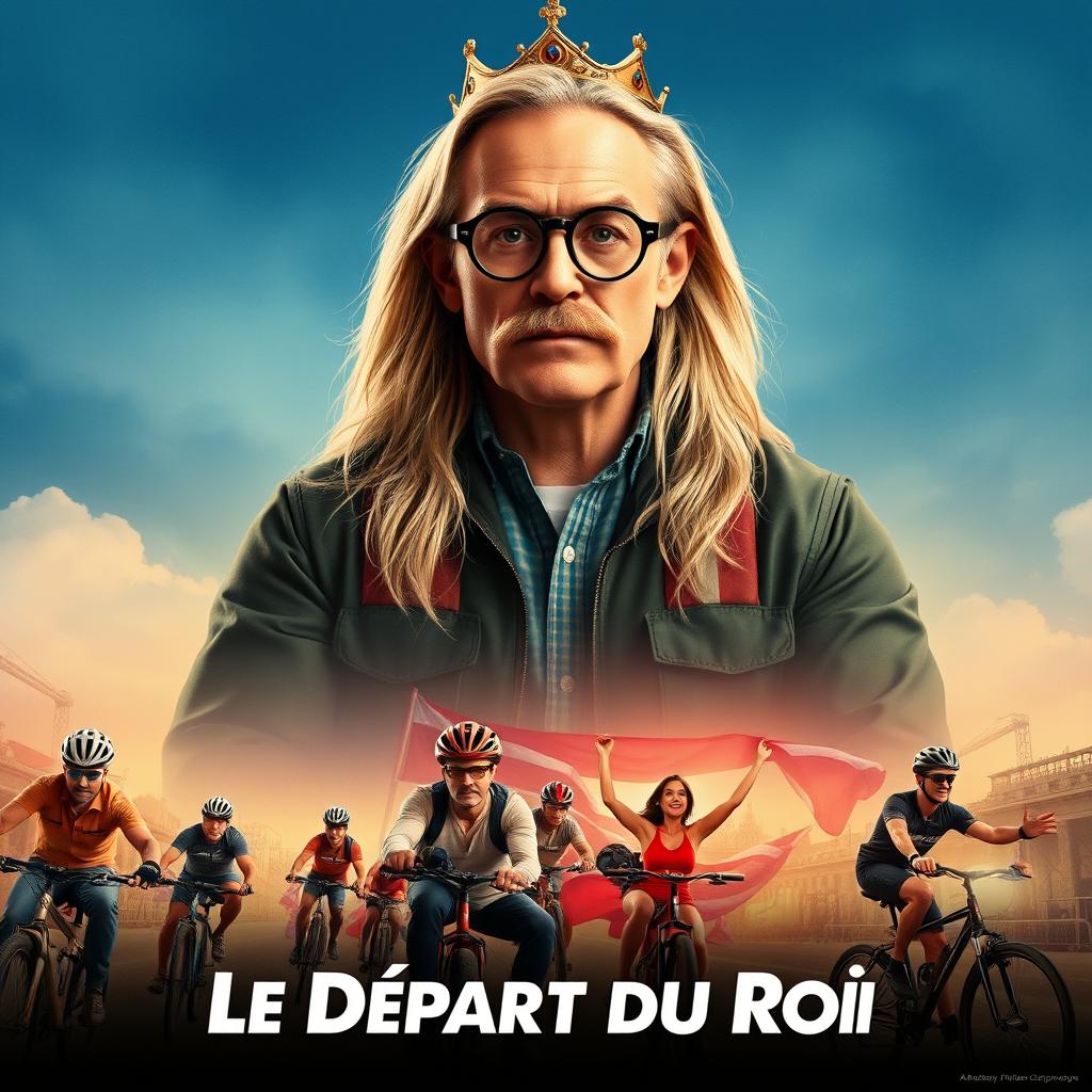 A movie poster for an American blockbuster titled "Le Départ du Roi"