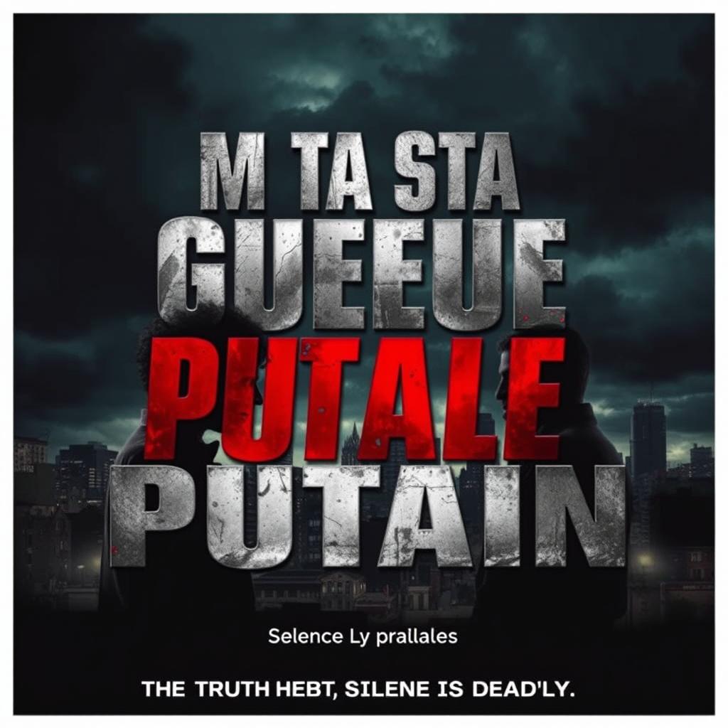 A dramatic movie poster for a fictional film titled 'Mais Ta Gueule Putain'
