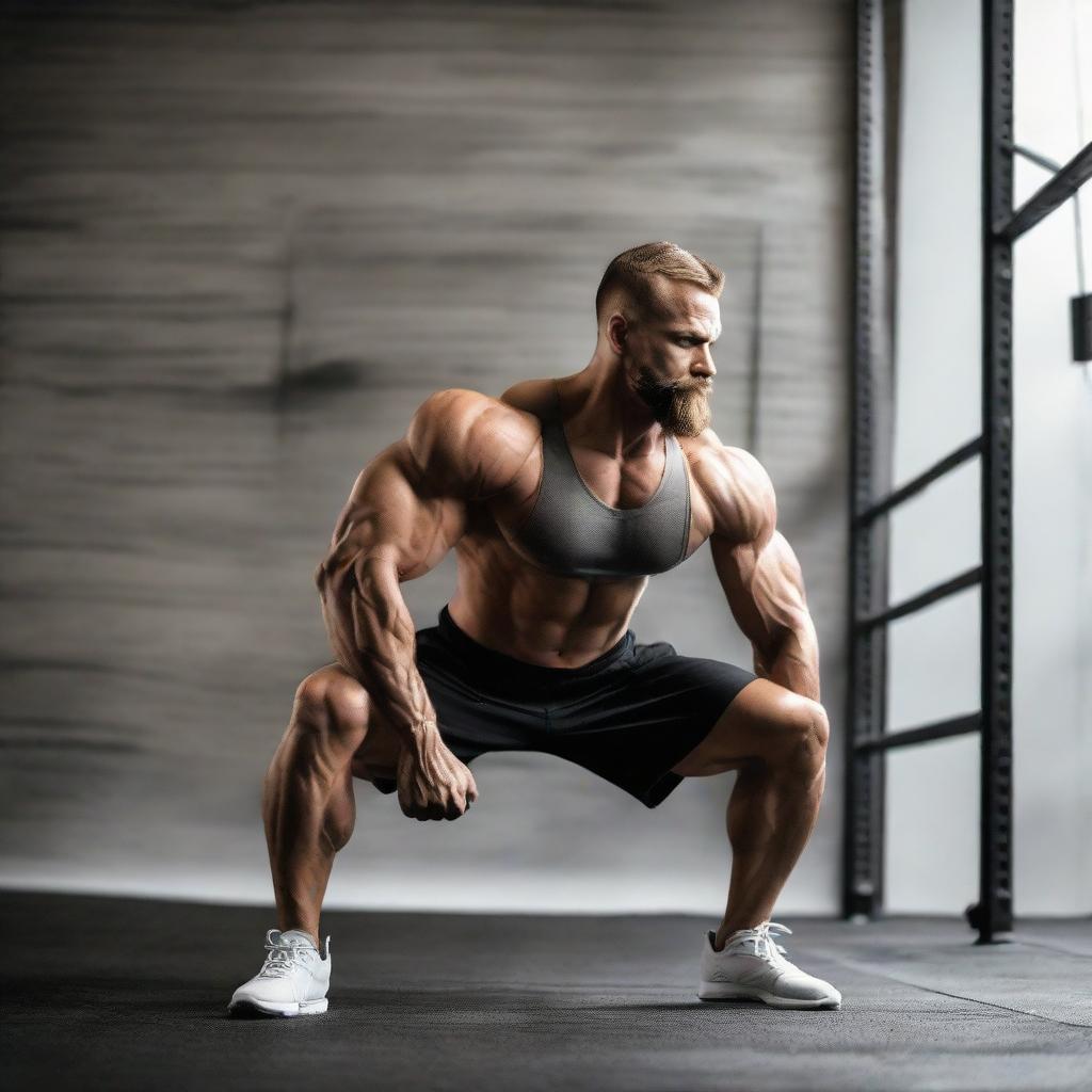 An energetic and toned athlete demonstrating a wide variety of calisthenics exercises