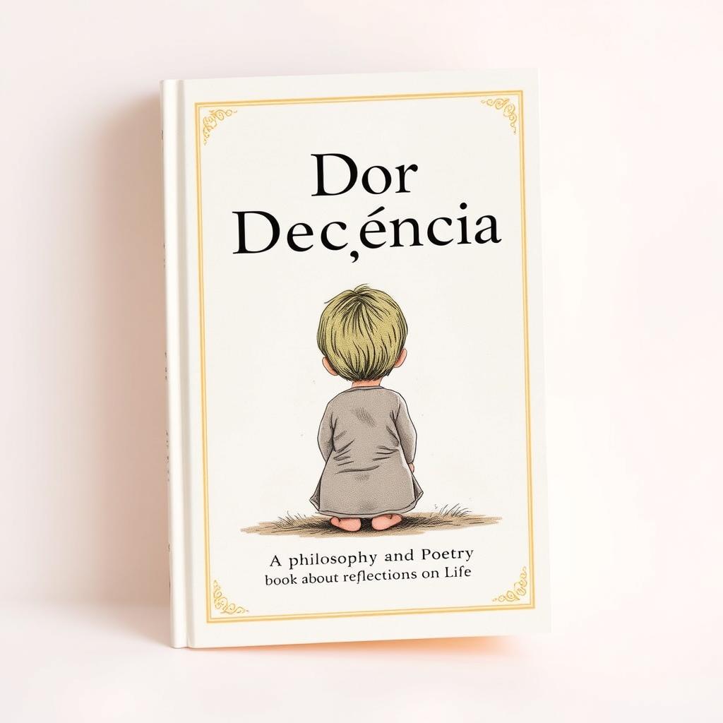 A book cover for 'A Dor-Decência', a philosophy and poetry book about reflections on life