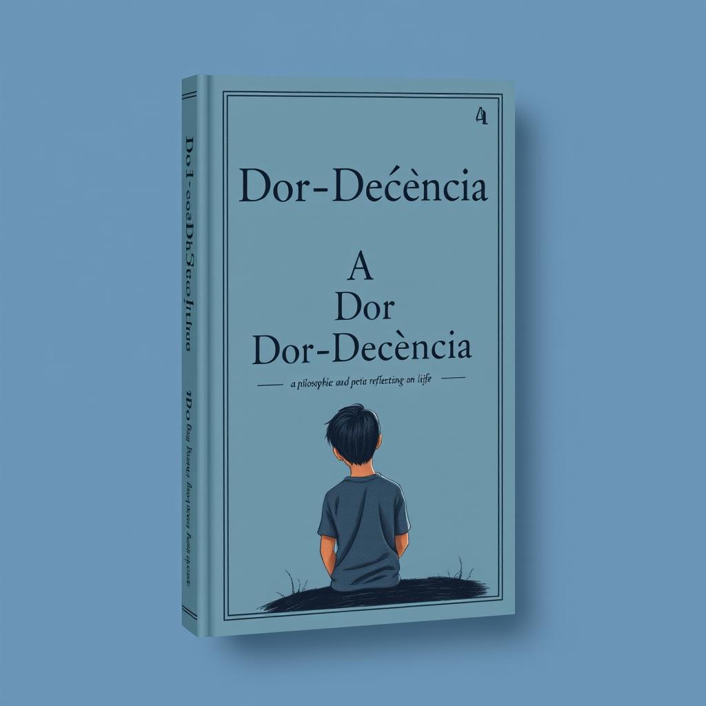 A book cover design for 'A Dor-Decência', a philosophical and poetic work reflecting on life