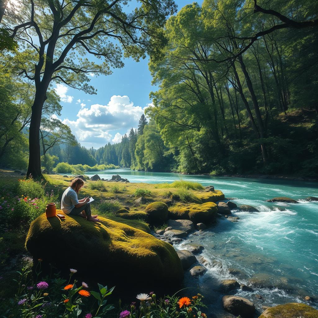 An enchanting scene that captures the essence of nature in a state of peaceful disconnection