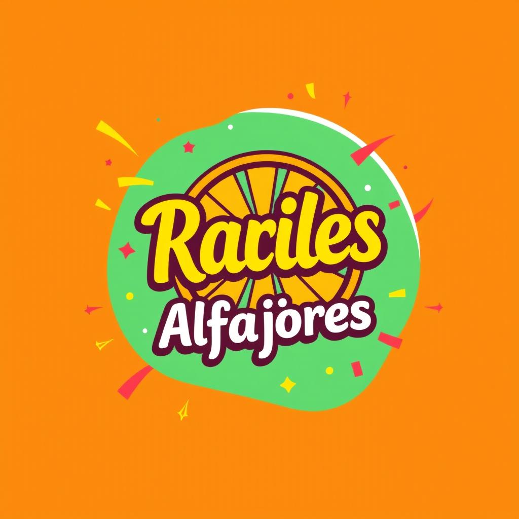 A vibrant and eye-catching logo for a shop that specializes in raffles and alfajores