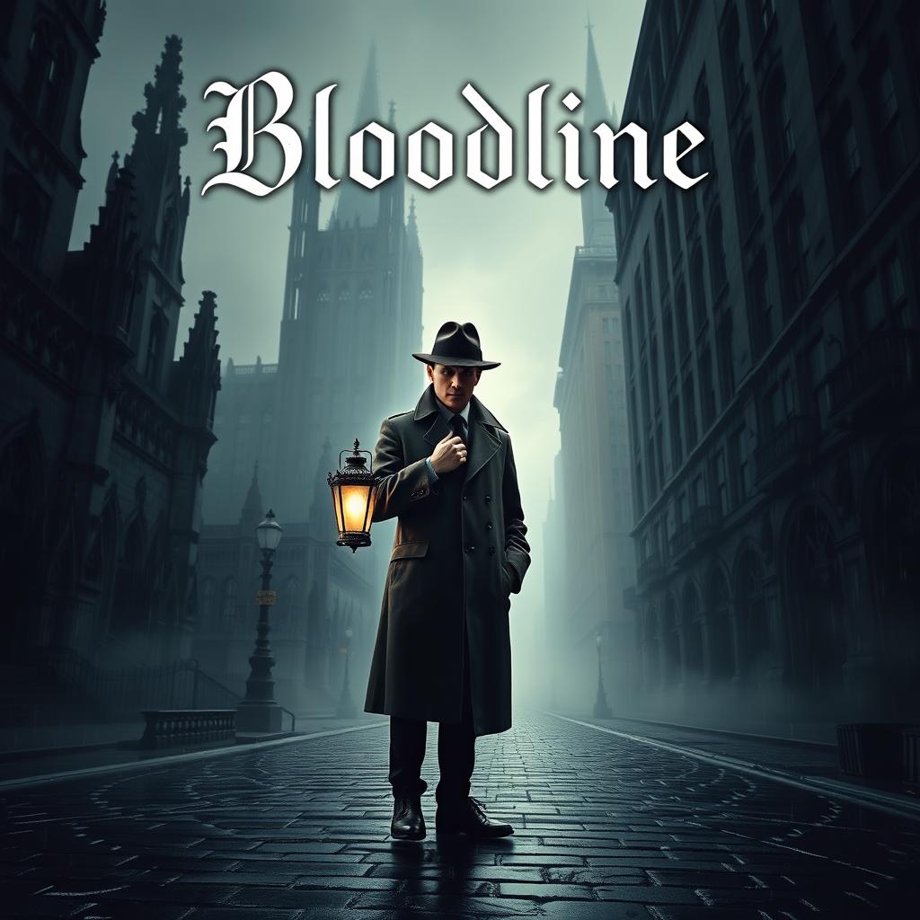 A striking book cover design featuring the title "Bloodline" in an elegant gothic font prominently displayed at the top