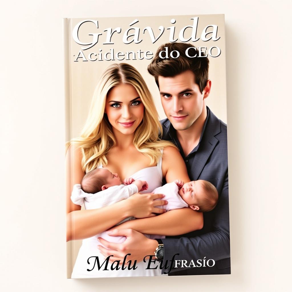 A captivating book cover featuring the title 'Grávida por Acidente do CEO' in an elegant font