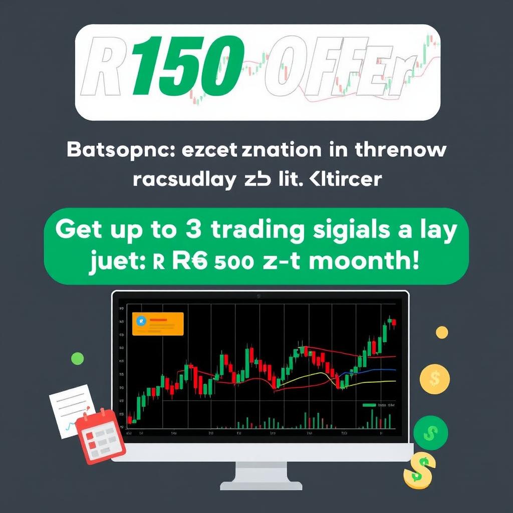 A visually appealing promotional graphic designed to highlight a trading signal service