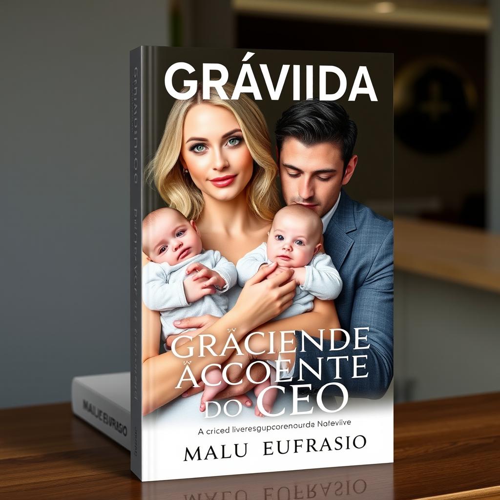 A book cover design featuring the title 'GRÁVIDA POR ACIDENTE DO CEO'