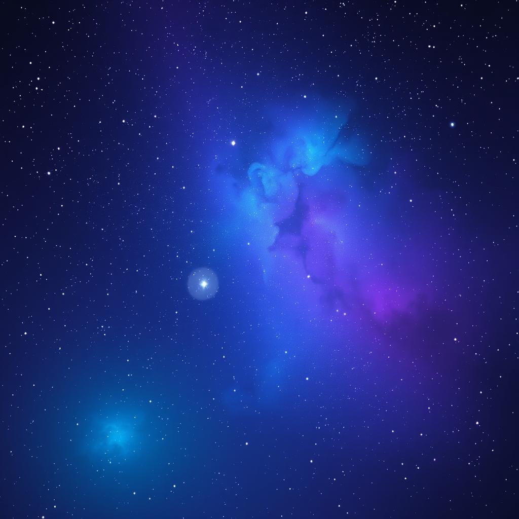 A beautifully crafted digital art piece showcasing a starry night sky with a vibrant array of twinkling stars, deep blue and violet hues merging seamlessly