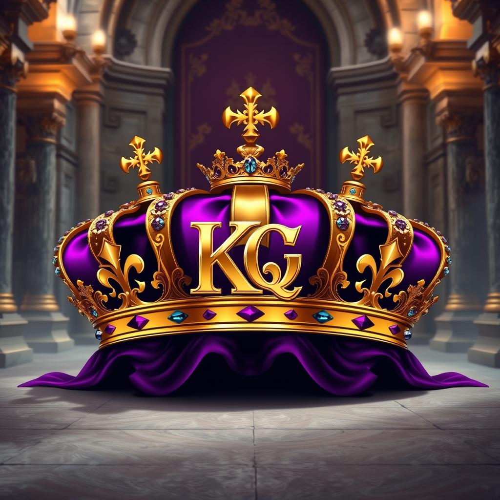 A royal themed image representing a gaming clan with the initials 'KQ'