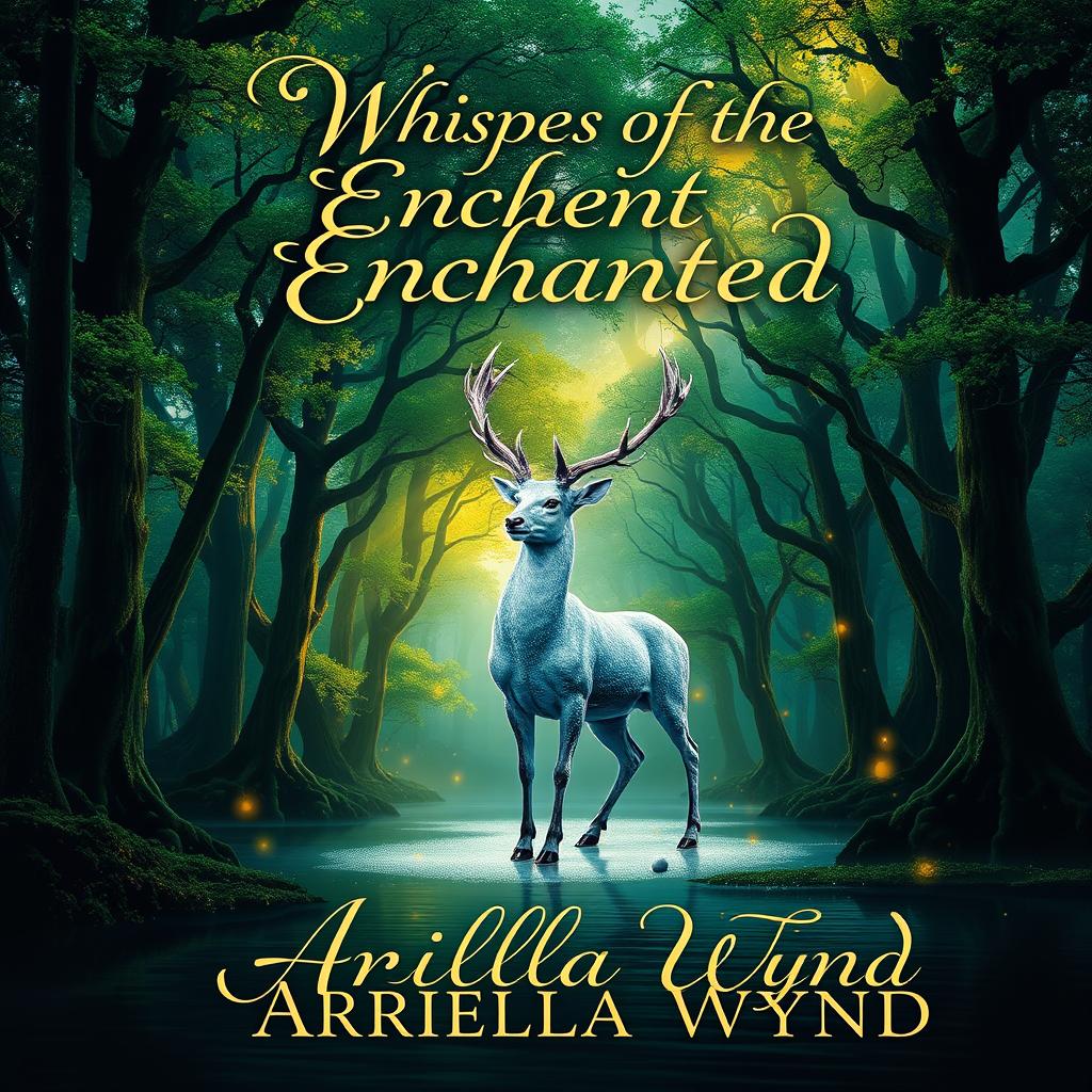 A visually striking book cover featuring a mystical forest bathed in twilight