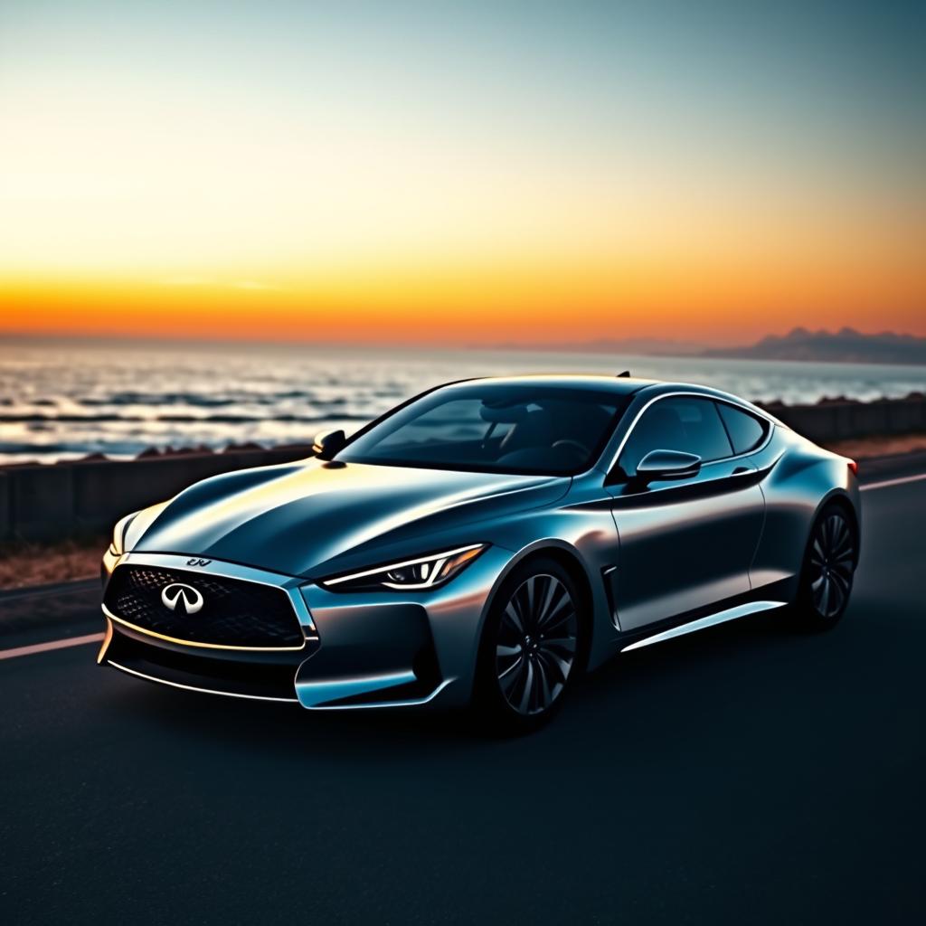 A stunning Japanese car model named Infinity, showcasing sleek lines and an aerodynamic design
