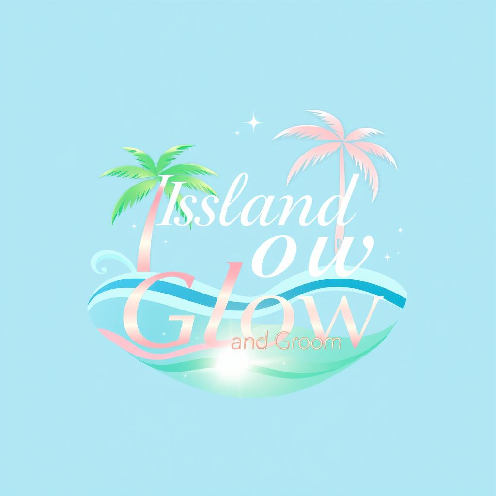 A stylish and elegant logo design for a hair salon named 'Island Glow and Groom'