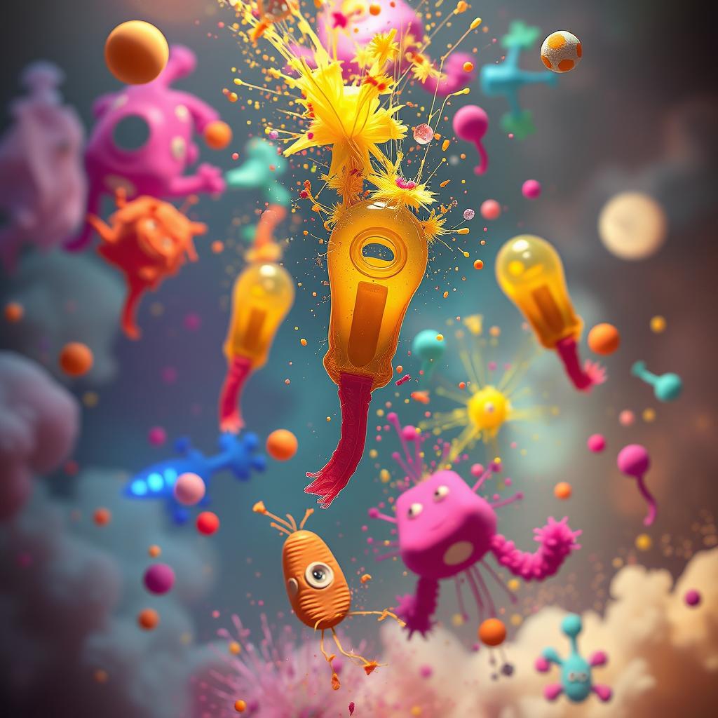 A surreal and abstract representation of a reality where ordinary objects transform into fantastical elements