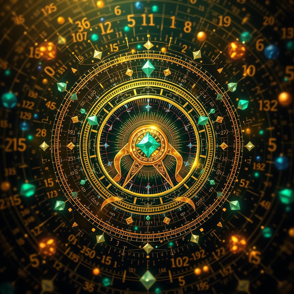 A captivating visualization that embodies the concept of money and numbers, focusing on the Millionaire's Numeric Code and the secrets of prosperity based on the Golden Ratio formulas