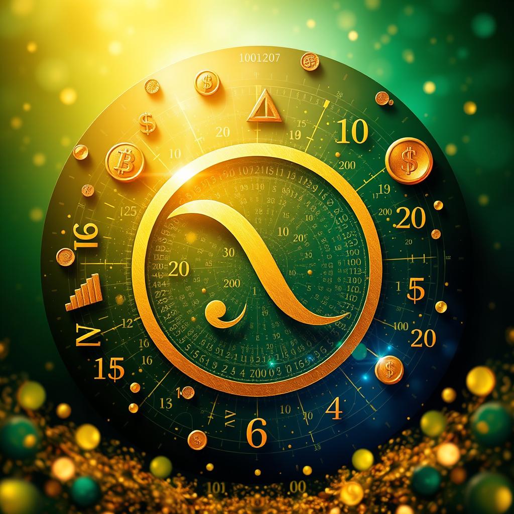 An alluring visual composition that merges the themes of money and numbers, depicting the Millionaire's Numeric Code and the secrets of prosperity through the lens of the Golden Ratio formulas