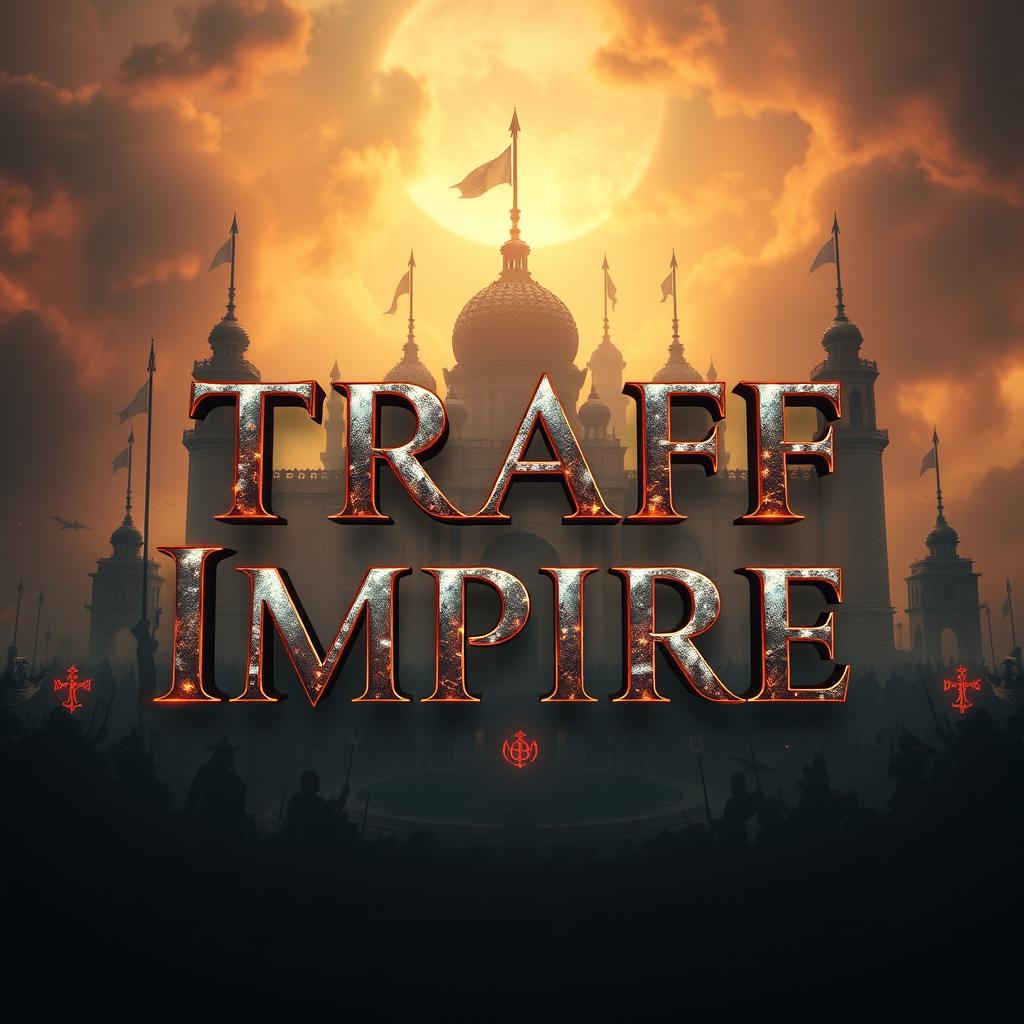 A striking 2K image featuring the phrase 'TRAFF IMPIRE' prominently at the center, with 'TRAFF' positioned above 'IMPIRE'