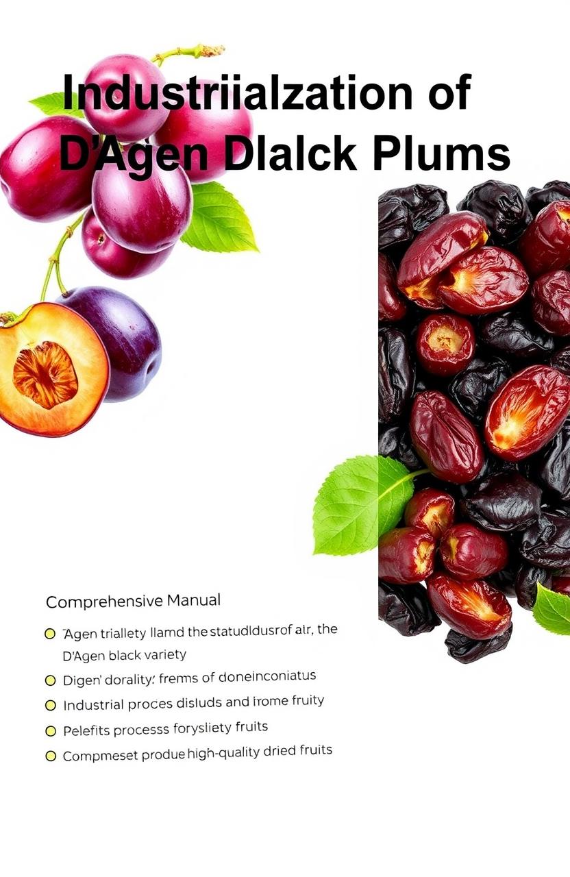 A comprehensive manual cover for the industrialization of the D'Agen variety of dried black plums (Prunus domestica)