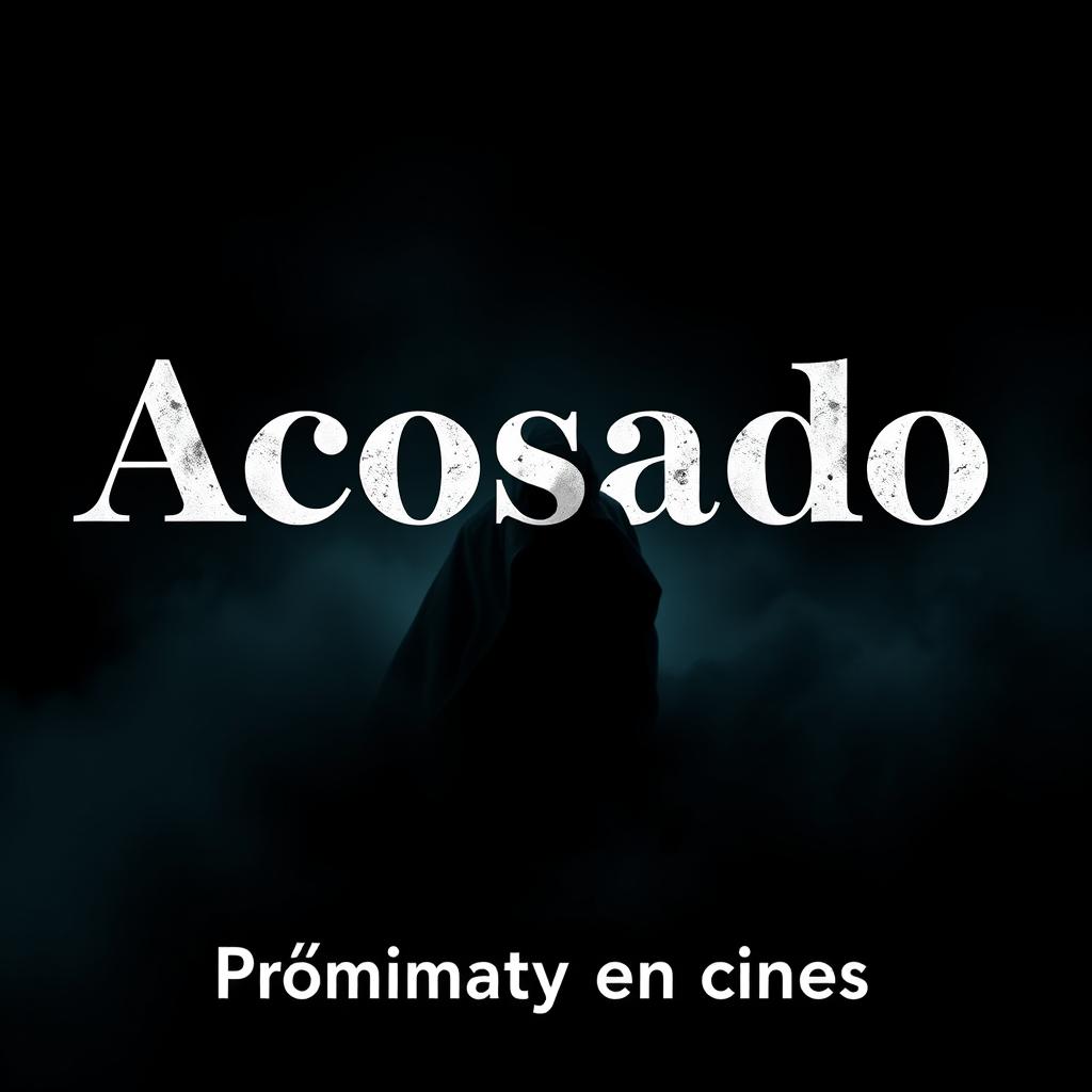 Un cartel impactante con el título 'Acosado' en la parte superior, presentado en una tipografía grande y llamativa