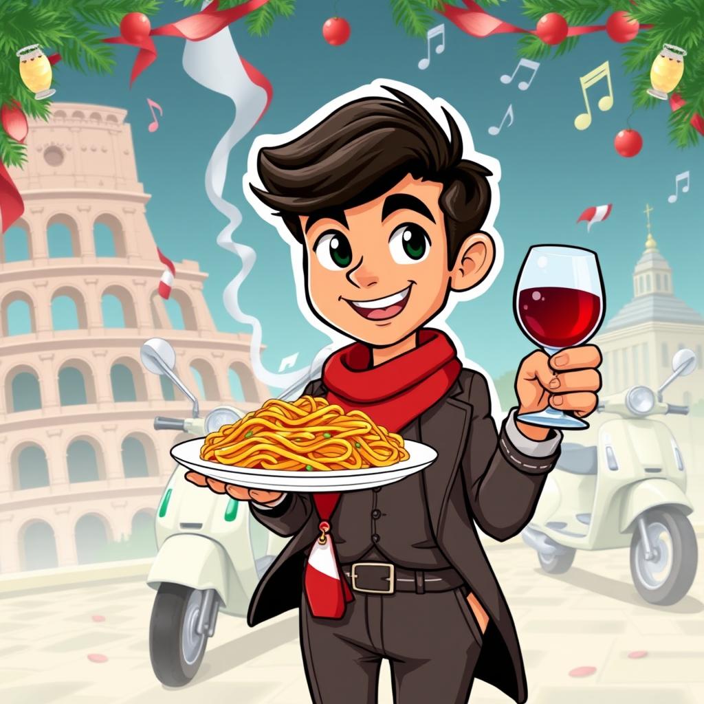 A cartoon character named PhasmoBoy, depicted as the quintessential Italian