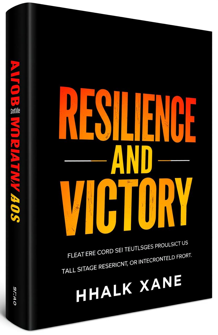 A sleek black cover design featuring the title in bold, vibrant colors that symbolize resilience and victory