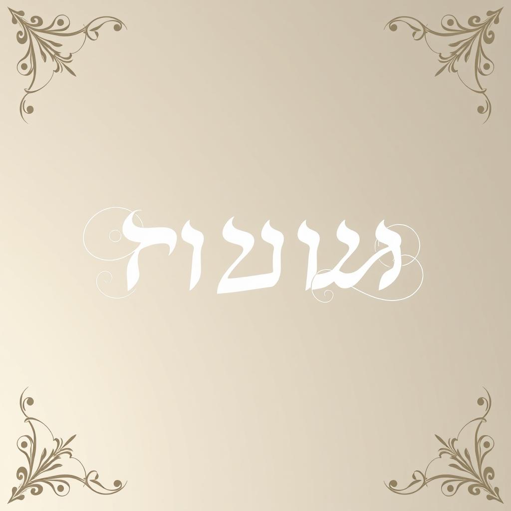 An elegant and sophisticated script design featuring the Hebrew word דיבור artistically rendered