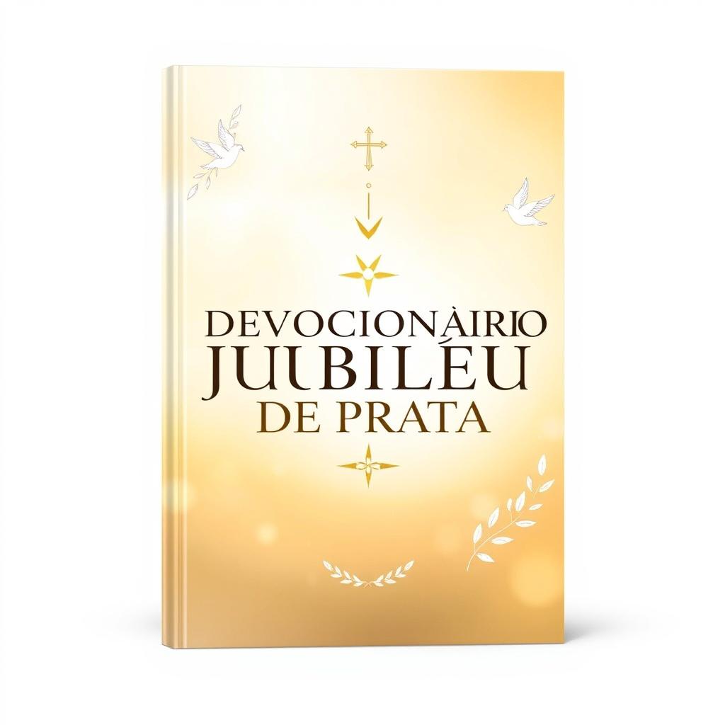 A stunning book cover design for the 'DEVOCIONÁRIO DO JUBILEU DE PRATA'