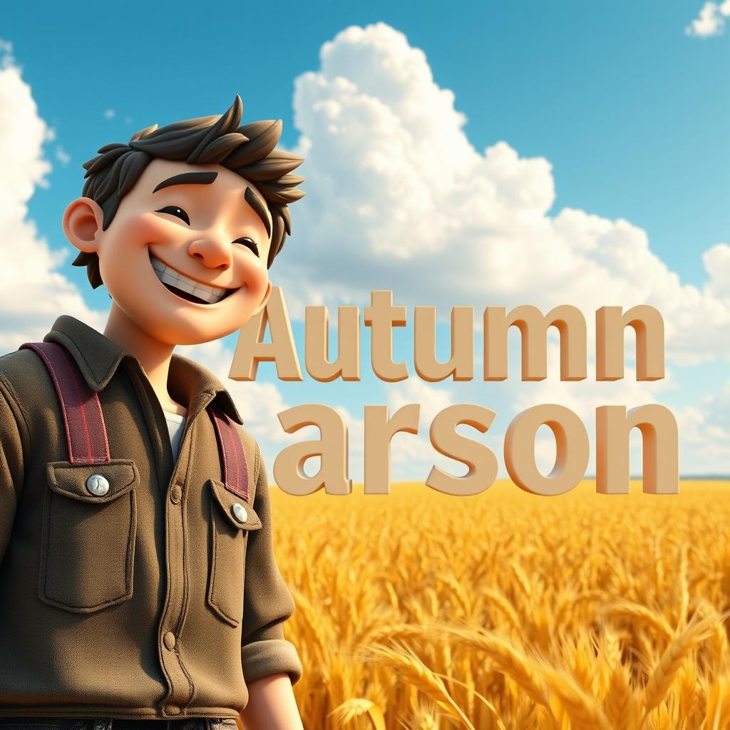 A captivating 3D male character with a joyful expression stands prominently in the foreground, blending realistic and cartoon qualities in his appearance