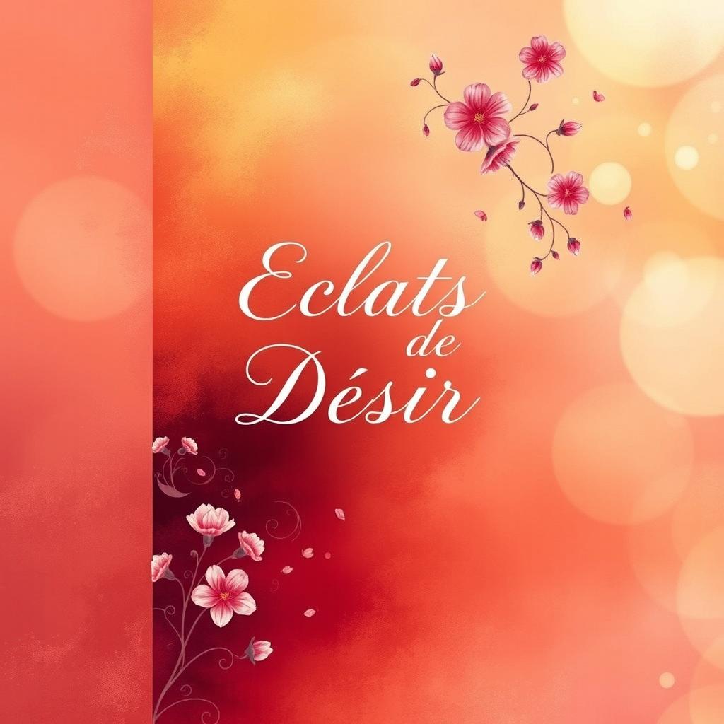 A beautifully designed literary notebook cover, featuring the title 'Eclats de Désir' elegantly written in calligraphy