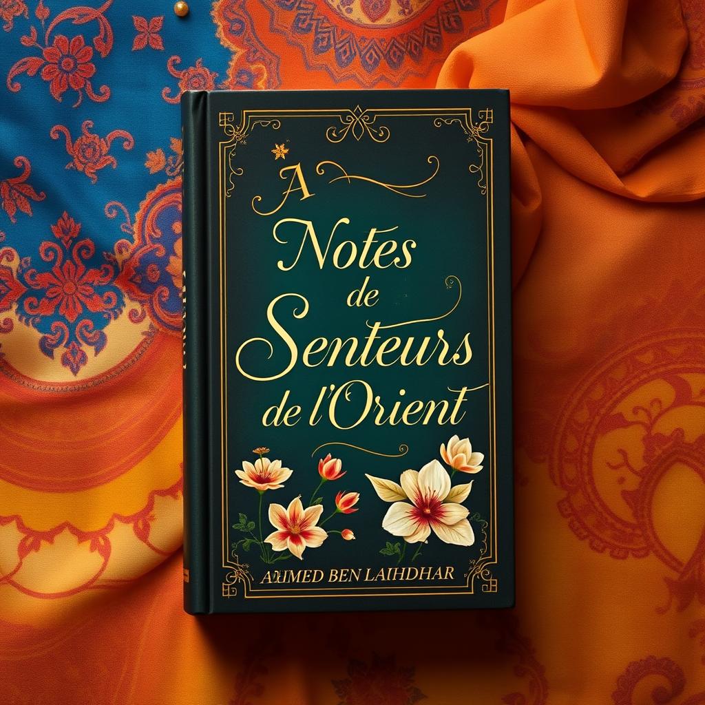 A captivating book cover for 'Notes de Senteurs de l'Orient' by Ahmed BEN LAKHDHAR, designed to reflect the essence of brief yet intense narratives