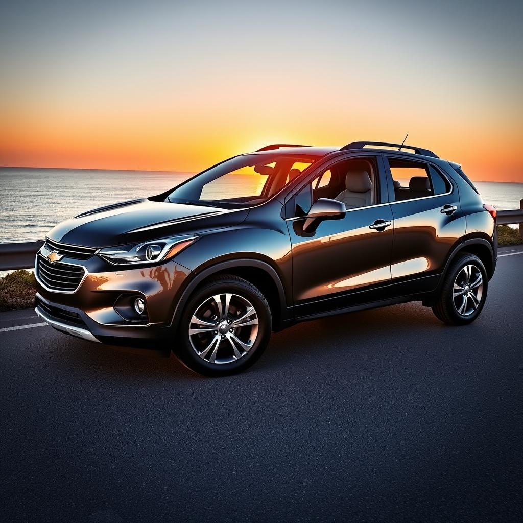 A luxurious and sporty 2016 Chevrolet Tracker, showcasing its sleek lines, bold front grille, and modern design elements