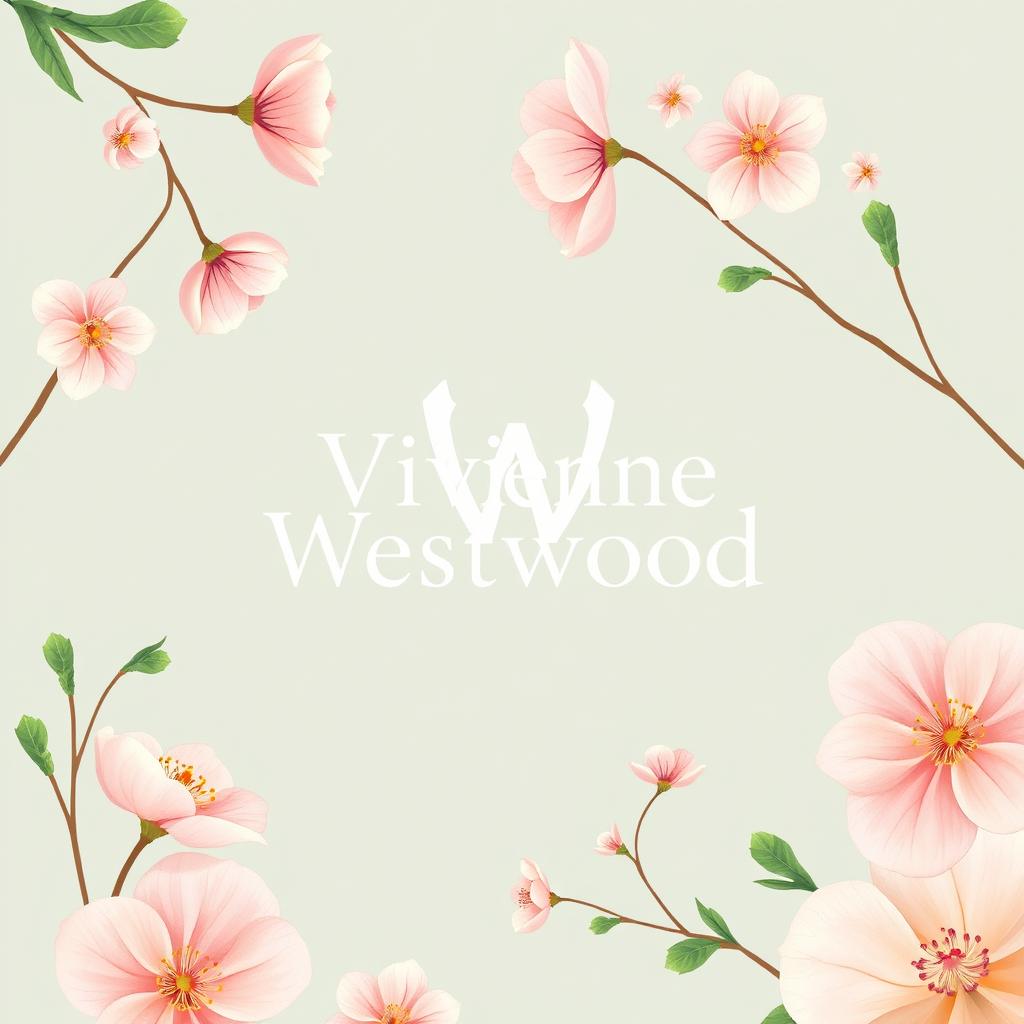 Rebranding concept for the fashion brand Vivienne Westwood, embodying a spring atmosphere while maintaining its unique spirit