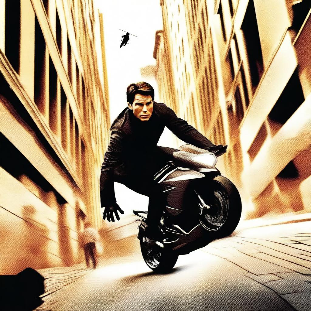 Create a high-quality digital art that represents a movie poster for Mission Impossible