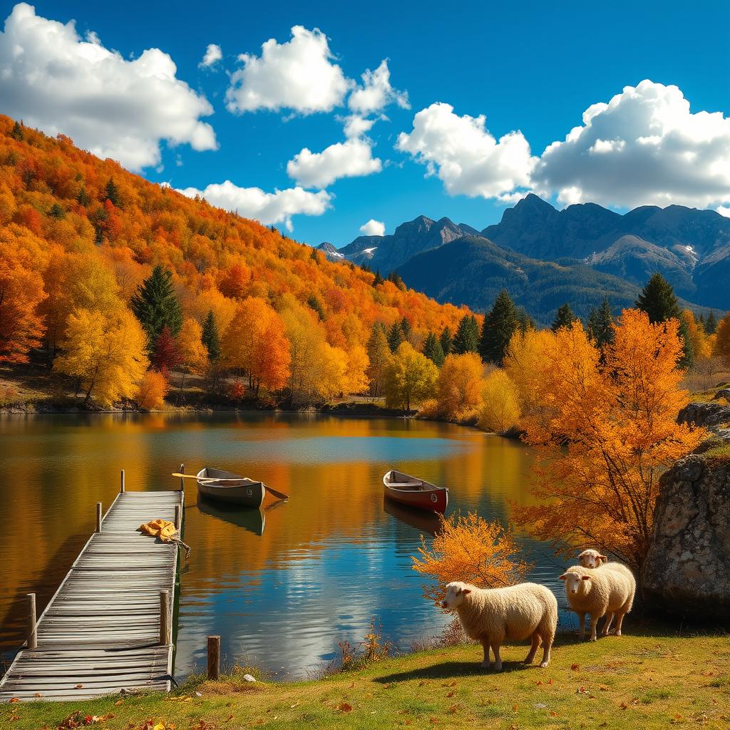 A breathtaking autumn landscape showcasing the vibrant colors of fall