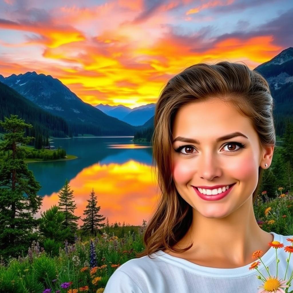 A creative and visually stunning digital artwork that combines elements from two images