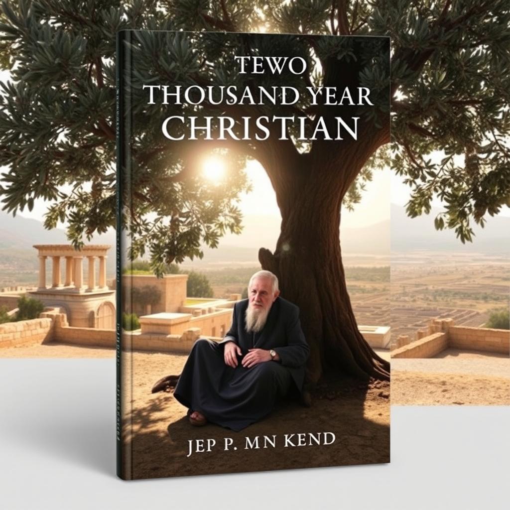 A thought-provoking book cover for the philosophical and theological work titled 'The Two Thousand Year Old Christian'