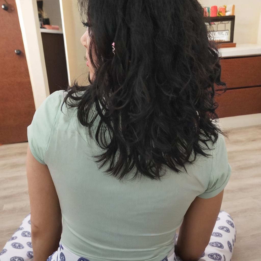 Make hair until ground in picture I add