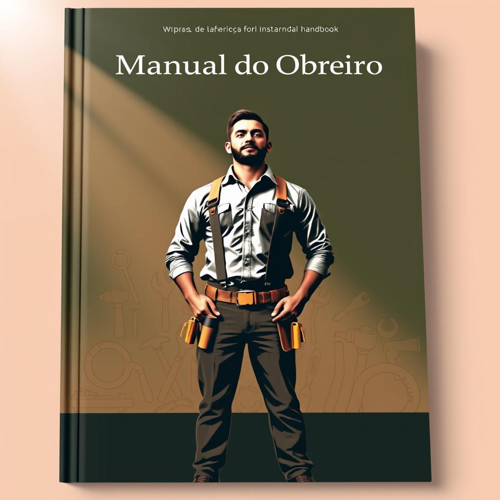 A professional and inspirational book cover for a guide titled 'Manual do Obreiro' (Worker's Handbook)