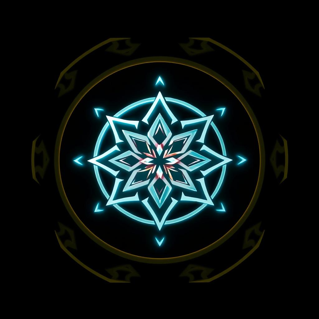 A symbol displayed prominently in the center of the image, with no background, allowing for focus on the intricate details and precise design of the symbol