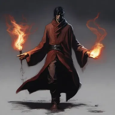 The protagonist possessed an animistic power that allowed him to manipulate the elements.