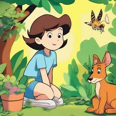 The animated series featured an animistic character with the ability to talk to plants and animals.