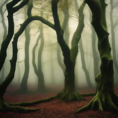 The poem described a mystical forest with animistic spirits guarding its secrets.