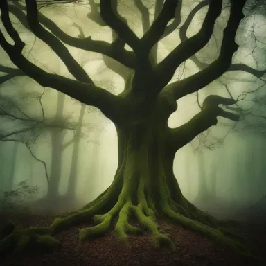 The poem described a mystical forest with animistic spirits guarding its secrets.