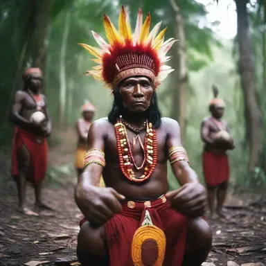 The indigenous tribe worships a deity that represents the animistic forces of nature.