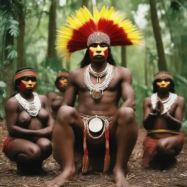 The indigenous tribe worships a deity that represents the animistic forces of nature.