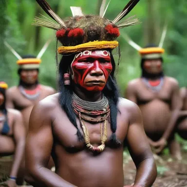 The indigenous tribe worships a deity that represents the animistic forces of nature.